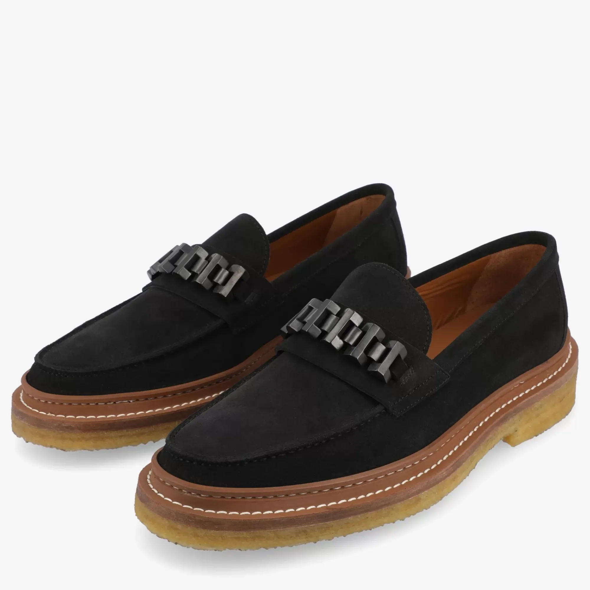 Sale TAFT The Verona Loafer In Black - Black Suede Loafer |