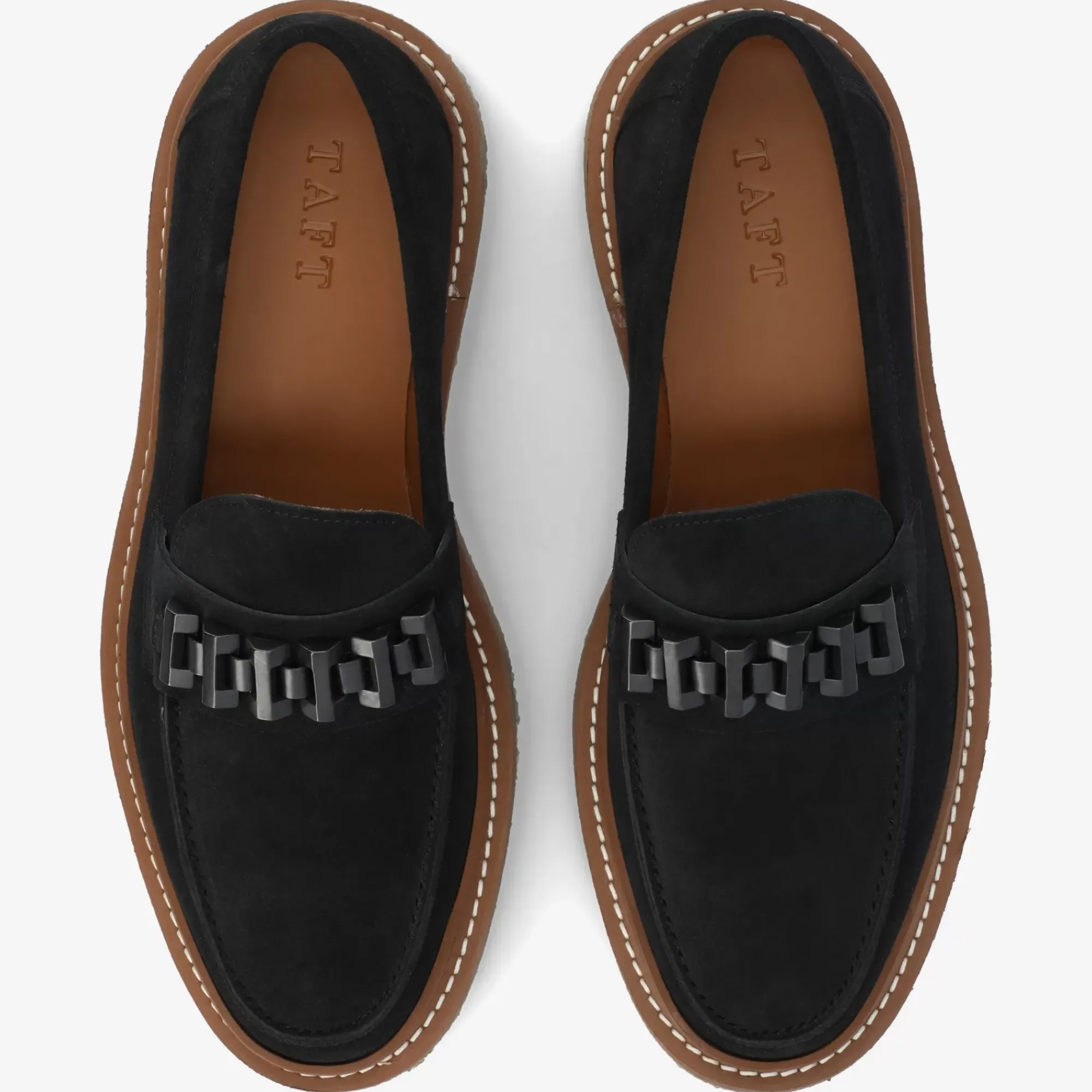 Sale TAFT The Verona Loafer In Black - Black Suede Loafer |