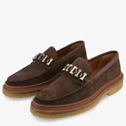 New TAFT The Verona Loafer In Brown - Brown Suede Loafer |