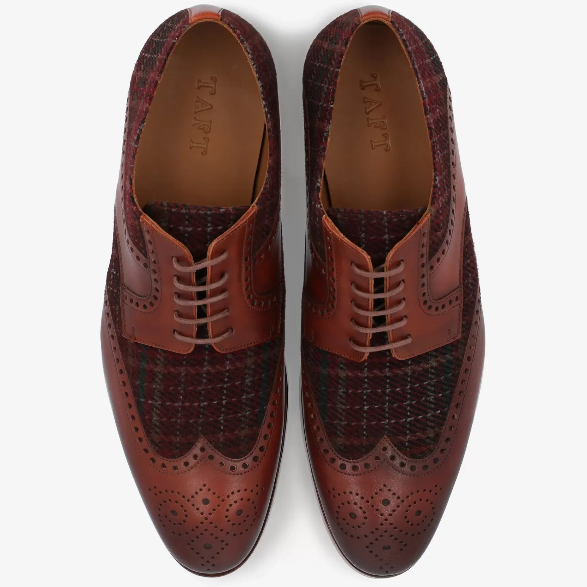 Discount TAFT The Wallace Shoe In Red Plaid |