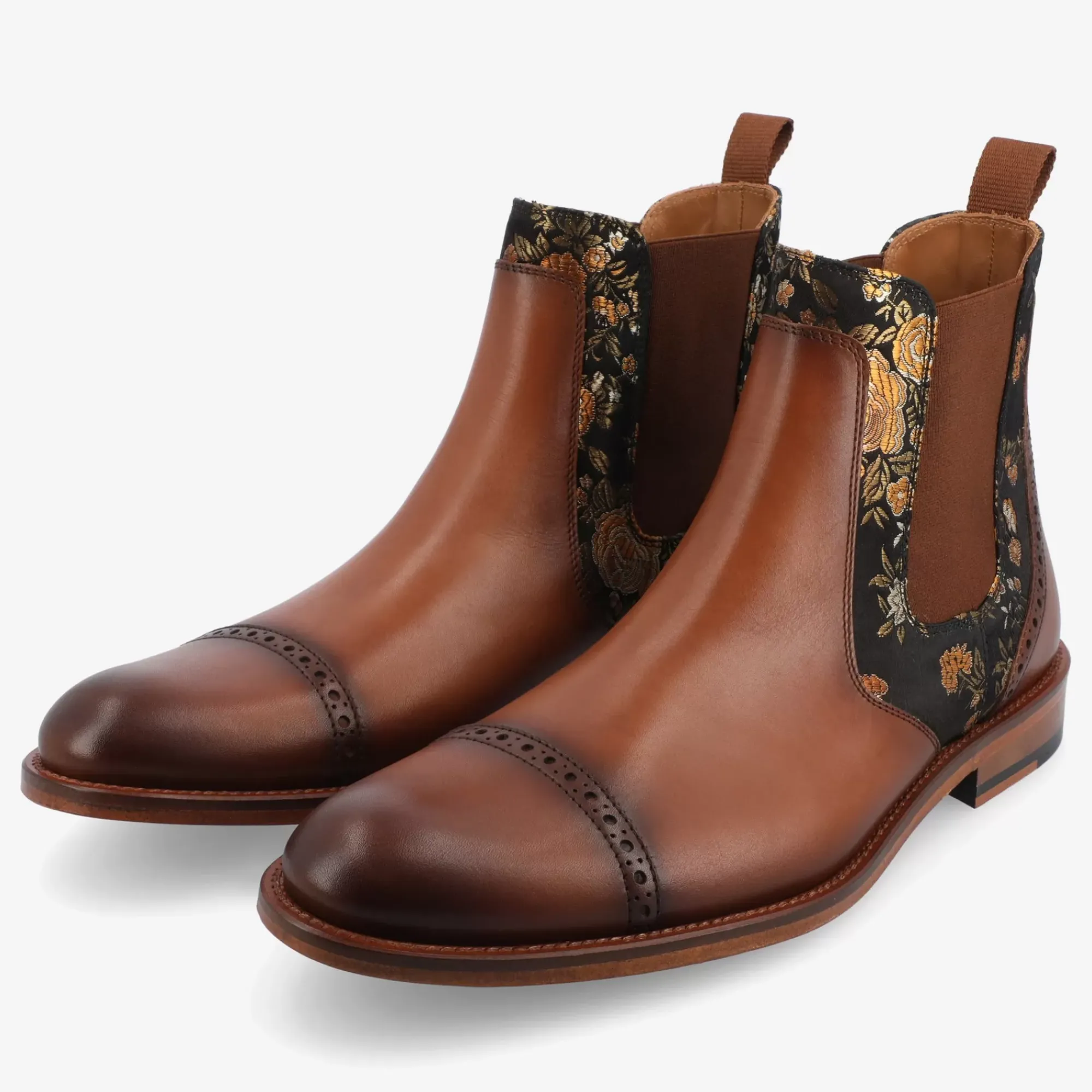New TAFT Valencia Brown Leather Chelsea Boots - Eden |