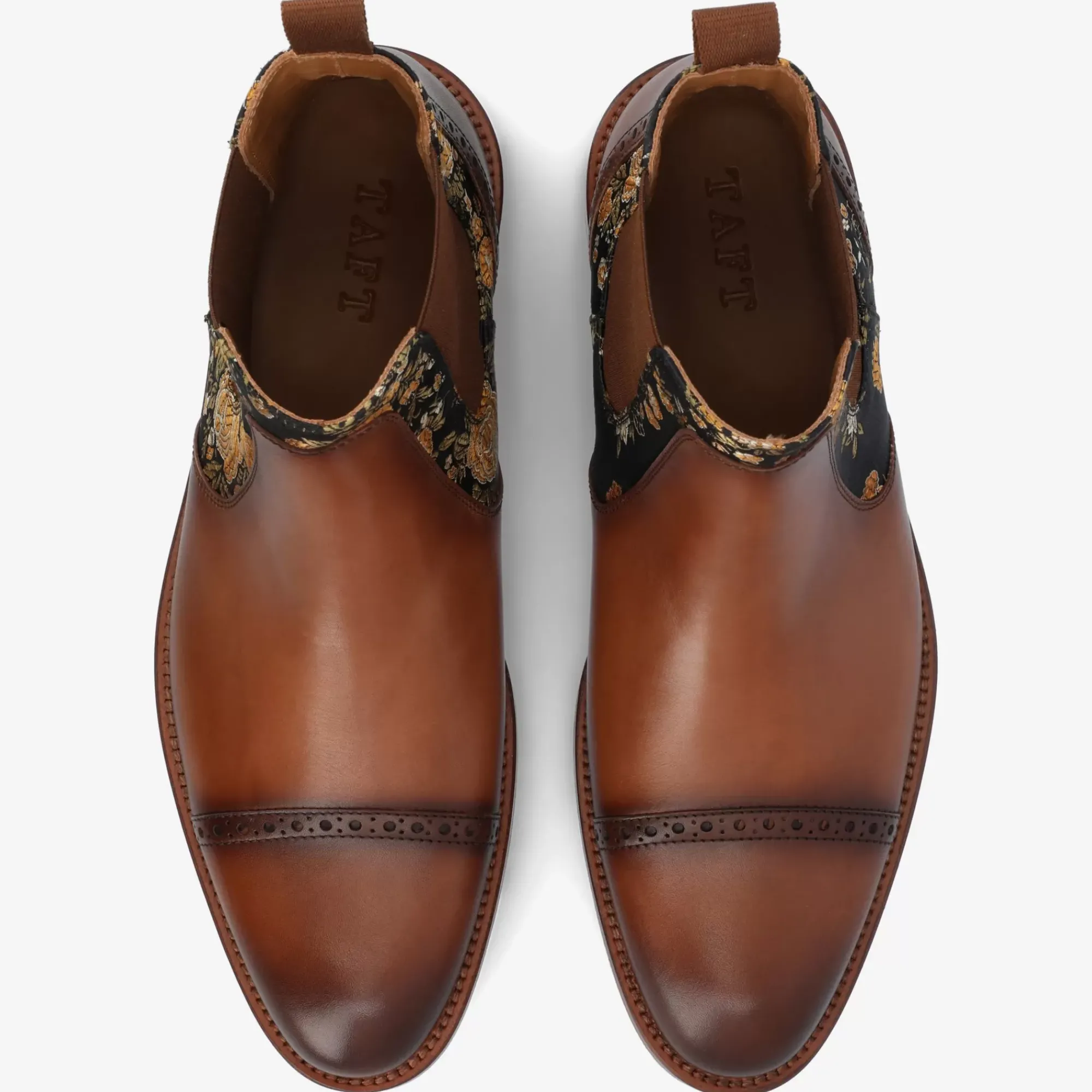 New TAFT Valencia Brown Leather Chelsea Boots - Eden |